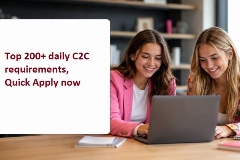 Top 200+ daily C2C Requirements in the USA, for Quick Hiring
